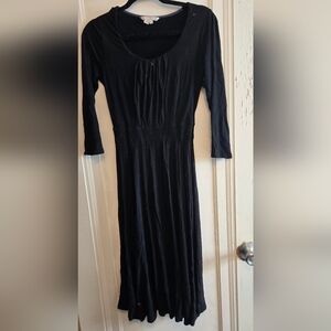 Long Black Dress With Elbow Length Sleeves, Size 4 From Boden